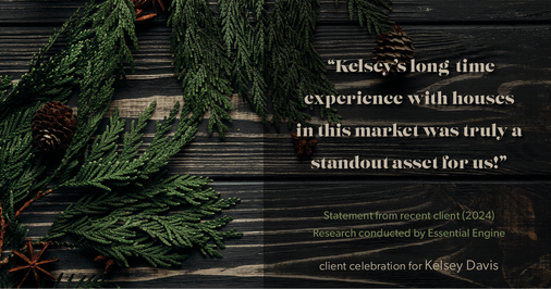 Testimonial for real estate agent Kelsey Davis with Elsie Halbert Real Estate LLC in Kaufman, TX: "Kelsey's long-time experience with houses in this market was truly a standout asset for us!"