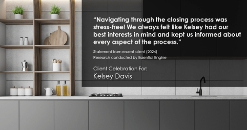 Testimonial for real estate agent Kelsey Davis with Elsie Halbert Real Estate LLC in Kaufman, TX: "Kelsey actively listened as we expressed our needs and desires for our future home. She even gently reminded us of our search criteria when we lost focus!"