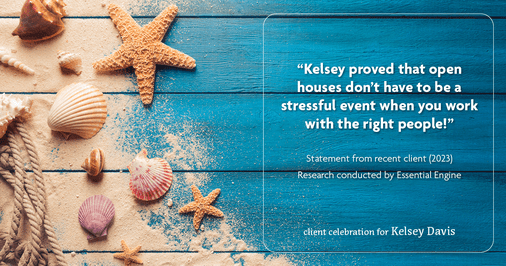 Testimonial for real estate agent Kelsey Davis with Elsie Halbert Real Estate LLC in Kaufman, TX: "Kelsey proved that open houses don't have to be a stressful event when you work with the right people!"