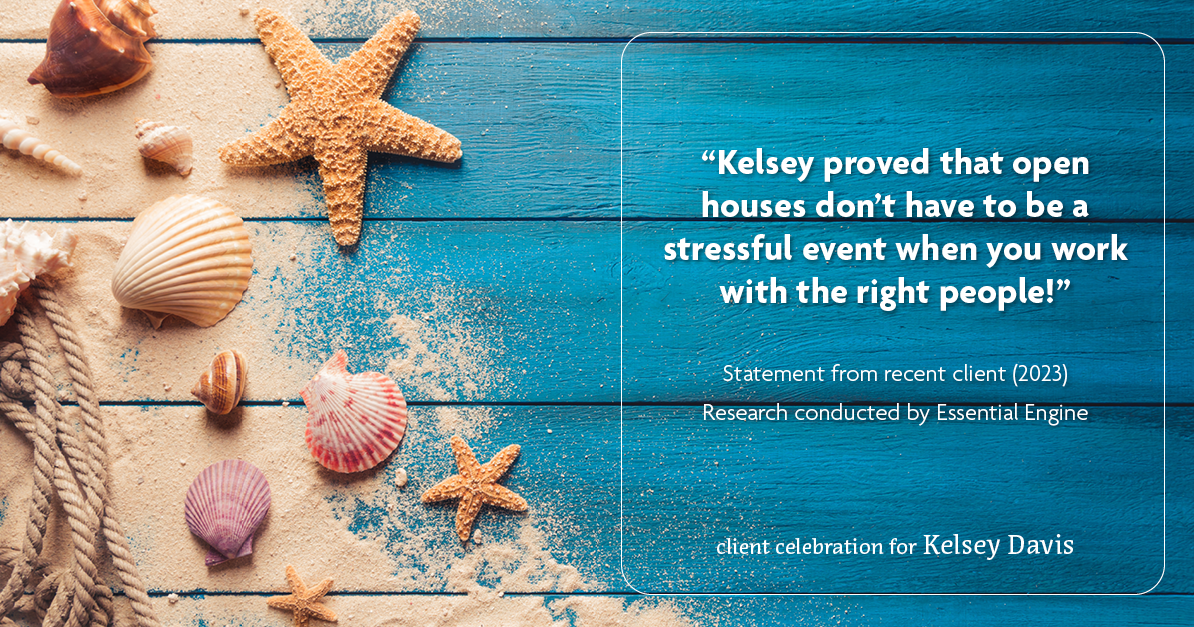 Testimonial for real estate agent Kelsey Davis with Elsie Halbert Real Estate LLC in Kaufman, TX: "Kelsey proved that open houses don't have to be a stressful event when you work with the right people!"