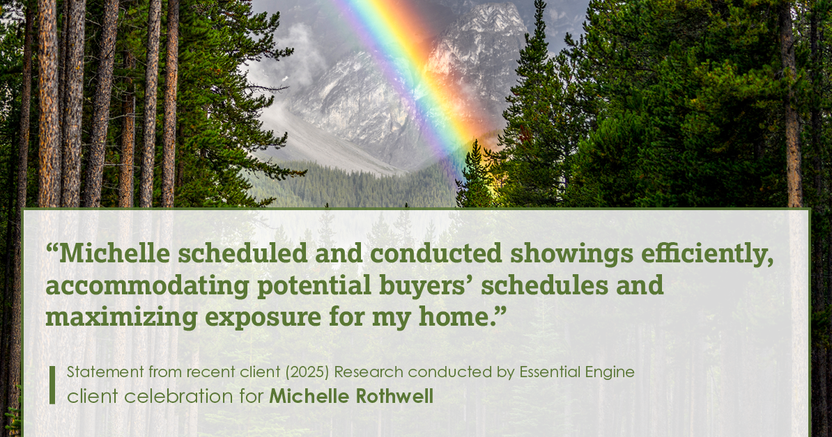 Testimonial for real estate agent Michelle Rothwell with RE/MAX Legacy in Chalfont, PA: "Michelle scheduled and conducted showings efficiently, accommodating potential buyers' schedules and maximizing exposure for my home."