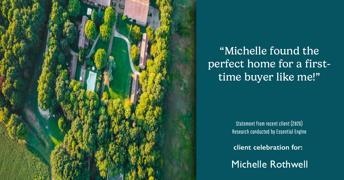Testimonial for real estate agent Michelle Rothwell with RE/MAX Legacy in Chalfont, PA: "Michelle found the perfect home for a first-time buyer like me!"
