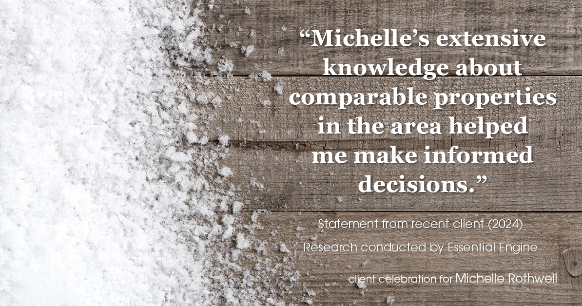 Testimonial for real estate agent Michelle Rothwell with RE/MAX Legacy in Chalfont, PA: "Michelle's extensive knowledge about comparable properties in the area helped me make informed decisions."