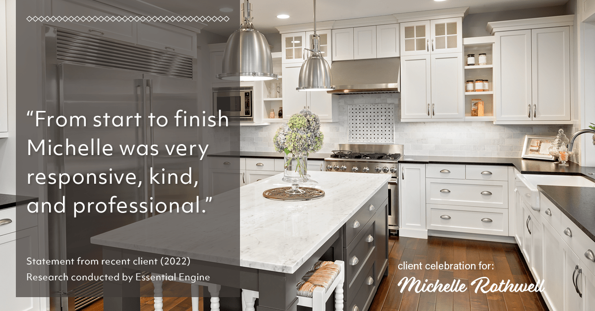 Testimonial for real estate agent Michelle Rothwell with RE/MAX Legacy in Chalfont, PA: "From start to finish Michelle was very responsive, kind, and professional."