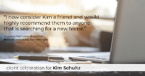 Testimonial for mortgage professional Kim Schultz with First Bank Mortgage in Overland Park, KS: "I now consider Kim a friend and would highly recommend them to anyone that is searching for a new home."