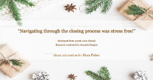 Testimonial for mortgage professional Mara Fisher with T2 Financial Revolution Mortg in , : "Navigating through the closing process was stress free!"