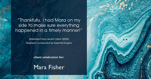 Testimonial for mortgage professional Mara Fisher with T2 Financial Revolution Mortg in , : "Thankfully, I had Mara on my side to make sure everything happened in a timely manner!"