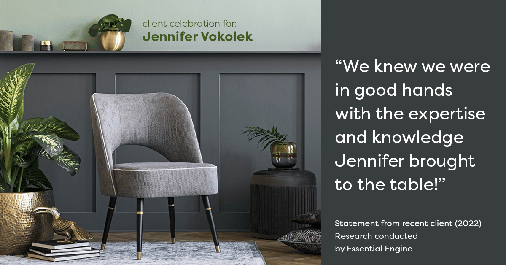 Testimonial for real estate agent Jennifer Vokolek with RE/MAX DFW Associates in Frisco, TX: "We knew we were in good hands with the expertise and knowledge Jennifer brought to the table!"
