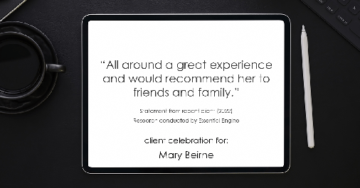 Testimonial for real estate agent Mary Beirne with Dream Town Realty in Chicago, IL: "All around a great experience and would recommend her to friends and family."