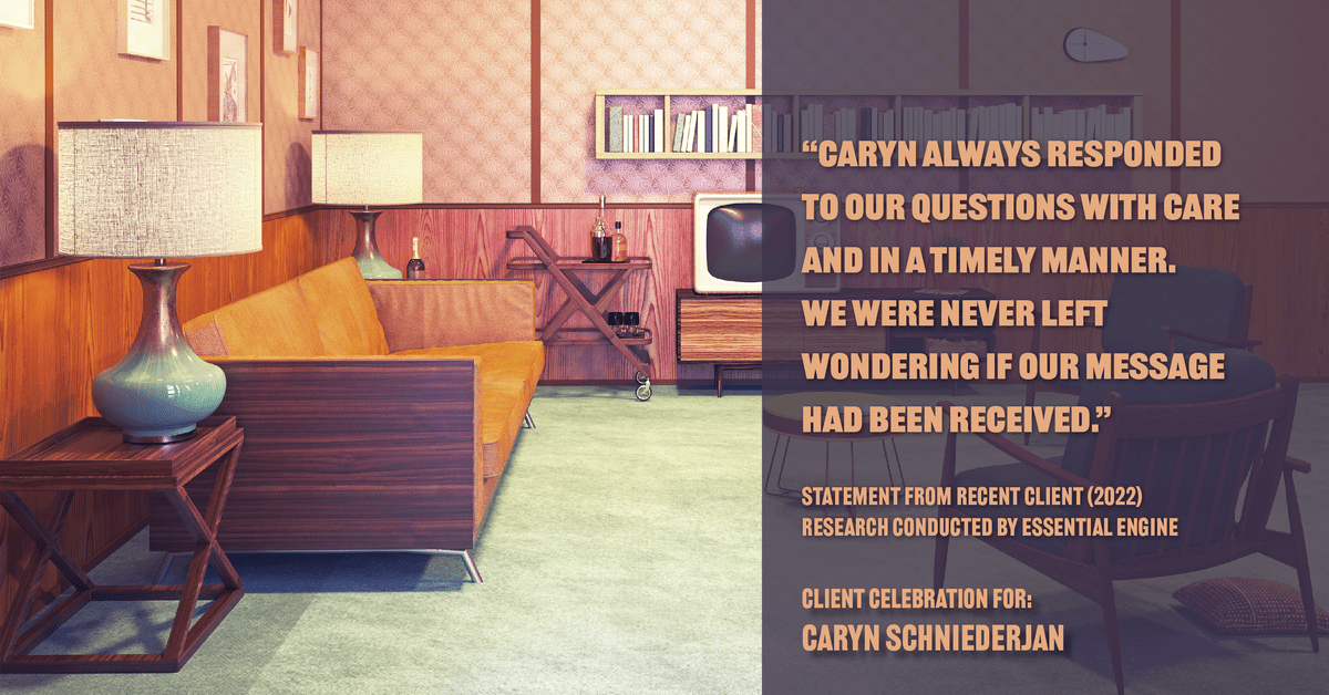 Testimonial for real estate agent Caryn Schniederjan with REMAX DFW Associates in , : "Caryn always responded to our questions with care and in a timely manner. We were never left wondering if our message had been received."