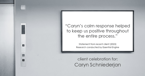 Testimonial for real estate agent Caryn Schniederjan with REMAX DFW Associates in , : "Caryn's calm response helped to keep us positive throughout the entire process."
