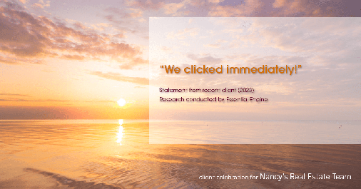 Testimonial for real estate agent Nancy Warfield in , : "We clicked immediately!"