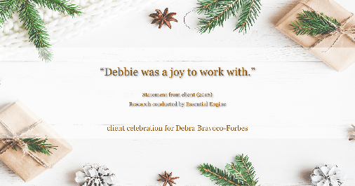 Testimonial for real estate agent Debra Bravoco-Forbes with Coldwell Banker Realty in Yorktown Heights, NY: "Debbie was a joy to work with."