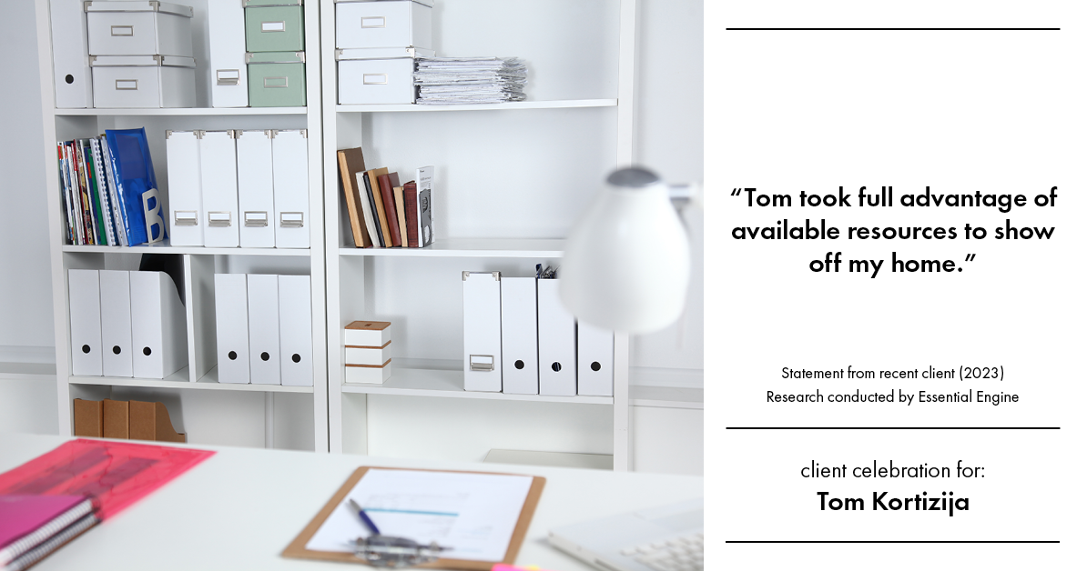 Testimonial for real estate agent Tom Kortizija with Compass in Danville, CA: "Tom took full advantage of available resources to show off my home."