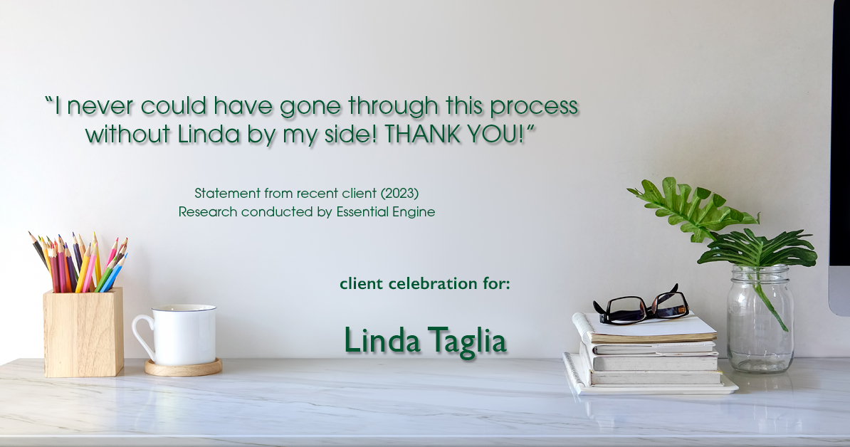 Testimonial for mortgage professional Linda Taglia with American Commercial Bank & Trust in , : "I never could have gone through this process without Linda by my side! THANK YOU!"