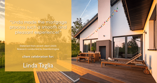 Testimonial for mortgage professional Linda Taglia with American Commercial Bank & Trust in , : "Linda made the mortgage process such a smooth and pleasant experience!"