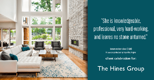 Testimonial for real estate agent Sandra Hines in Seattle, WA: "She is knowledgeable, professional, very hard-working, and leaves no stone unturned."