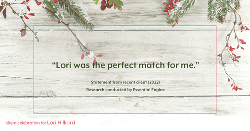 Testimonial for real estate agent Lori Hilliard with Berkshire Hathaway HomeServices, The Preferred Realty in Slippery Rock, PA: "Lori was the perfect match for me."