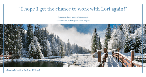 Testimonial for real estate agent Lori Hilliard with Berkshire Hathaway HomeServices, The Preferred Realty in Slippery Rock, PA: "I hope I get the chance to work with Lori again!"