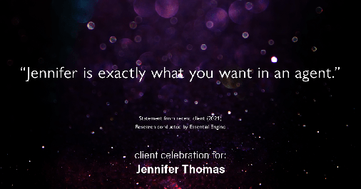 Testimonial for real estate agent Jennifer Thomas with Seven Gables Real Estate in Huntington Beach, CA: “Jennifer is exactly what you want in an agent."