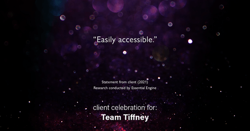 Testimonial for mortgage professional Tiffney Hoober in Tacoma, WA: "Easily accessible."