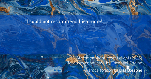 Testimonial for real estate agent Lisa Bossong with Keller Williams Realty in , : "I could not recommend Lisa more!"
