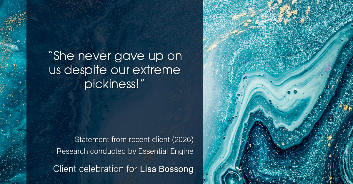 Testimonial for real estate agent Lisa Bossong with Keller Williams Realty in , : "She never gave up on us despite our extreme pickiness!"