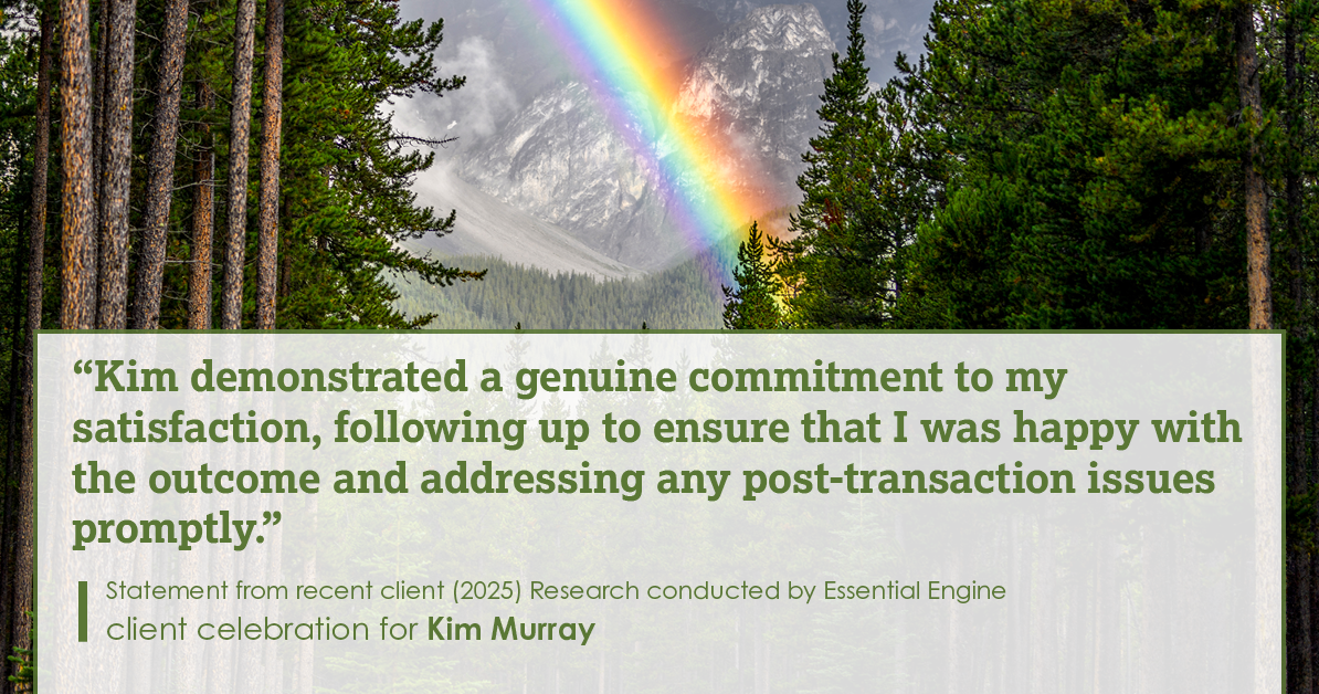 Testimonial for real estate agent Kim Murray with Berkshire Hathaway Home Services The Preferred Realty in , : "Kim demonstrated a genuine commitment to my satisfaction, following up to ensure that I was happy with the outcome and addressing any post-transaction issues promptly."
