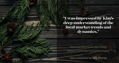 Testimonial for real estate agent Kim Murray with Berkshire Hathaway Home Services The Preferred Realty in , : "I was impressed by Kim's deep understanding of the local market trends and dynamics."