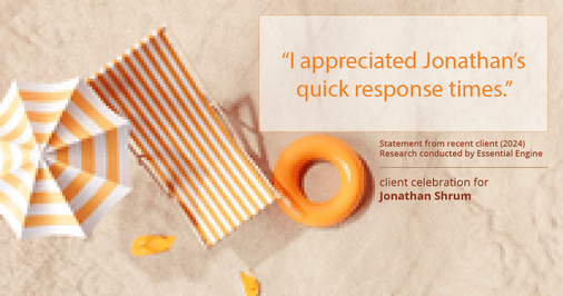 Testimonial for mortgage professional Jonathan Shrum with Arbor Financial & KMC Financial in , : "I appreciated Jonathan's quick response times."