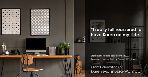 Testimonial for real estate agent Karen Mannuzza-Wohlrab with All Towne Realty in Clark, NJ: "I really felt reassured to have Karen on my side."