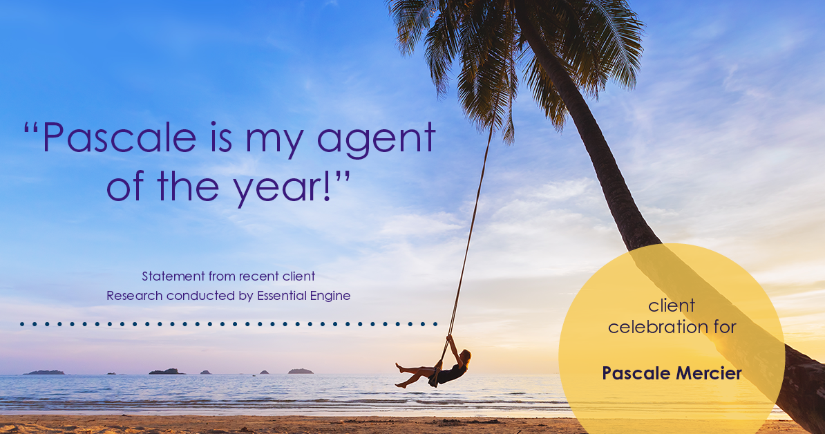 Testimonial for real estate agent Pascale Mercier with San Diego Castles Realty in , : "Pascale is my agent of the year!"