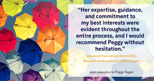 Testimonial for real estate agent Peggy Ragan with United Real Estate Kansas City in Kansas City, MO: "Her expertise, guidance, and commitment to my best interests were evident throughout the entire process, and I would recommend Peggy without hesitation."