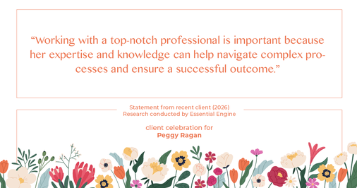 Testimonial for real estate agent Peggy Ragan with United Real Estate Kansas City in Kansas City, MO: "Working with a top-notch professional is important because her expertise and knowledge can help navigate complex processes and ensure a successful outcome."