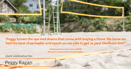 Testimonial for real estate agent Peggy Ragan with United Real Estate Kansas City in Kansas City, MO: "Peggy knows the ups and downs that come with buying a home. We knew we had the best cheerleader and coach on our side to get us past the finish line!"