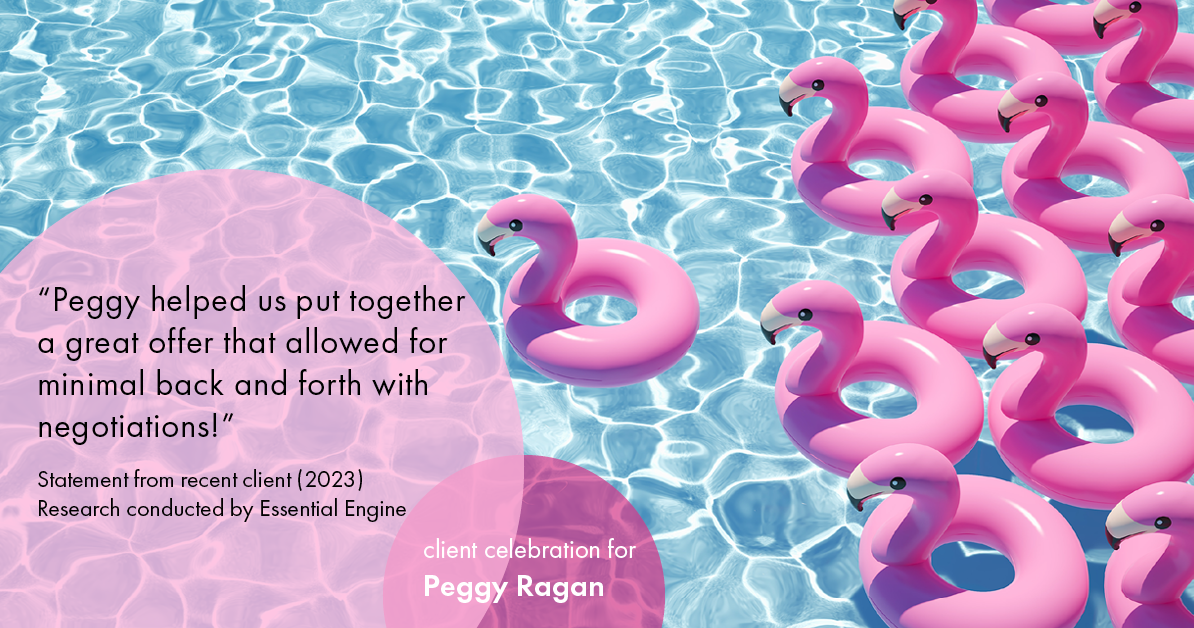 Testimonial for real estate agent Peggy Ragan with United Real Estate Kansas City in Kansas City, MO: "Peggy helped us put together a great offer that allowed for minimal back and forth with negotiations!"