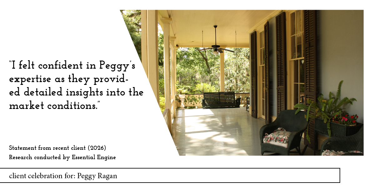 Testimonial for real estate agent Peggy Ragan with United Real Estate Kansas City in Kansas City, MO: "I felt confident in Peggy's expertise as they provided detailed insights into the market conditions."