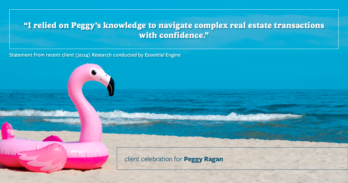 Testimonial for real estate agent Peggy Ragan with United Real Estate Kansas City in Kansas City, MO: "I relied on Peggy's knowledge to navigate complex real estate transactions with confidence."