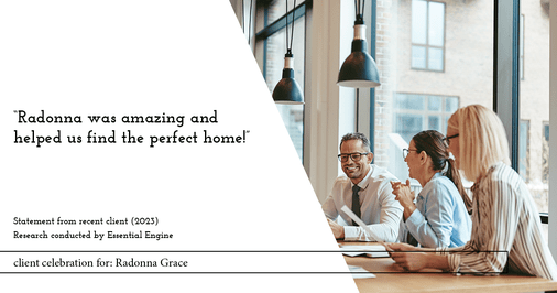 Testimonial for real estate agent Radonna Grace with EXIT Realty Central in Norfolk, VA: "Radonna was amazing and helped us find the perfect home!"
