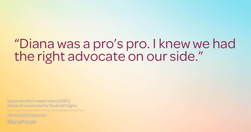 Testimonial for real estate agent Diana Power with Texas Power Real Estate in , : "Diana was a pro’s pro. I knew we had the right advocate on our side."