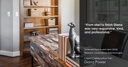 Testimonial for real estate agent Diana Power with Texas Power Real Estate in , : "From start to finish Diana was very responsive, kind, and professional."