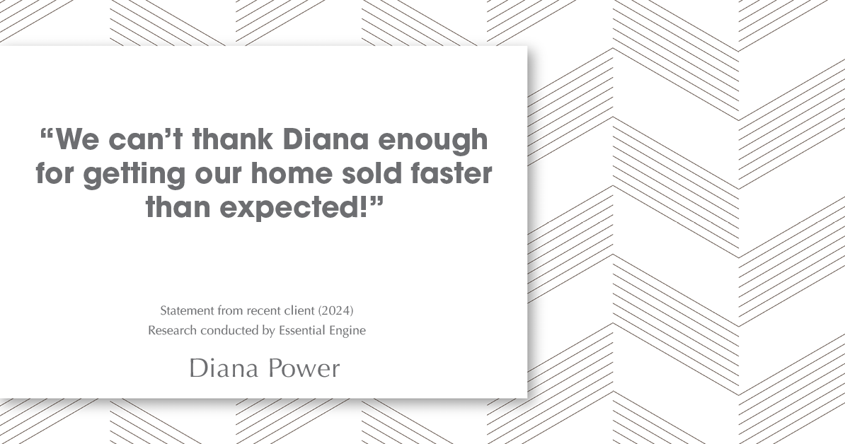 Testimonial for real estate agent Diana Power with Texas Power Real Estate in , : "We can't thank Diana enough for getting our home sold faster than expected!"