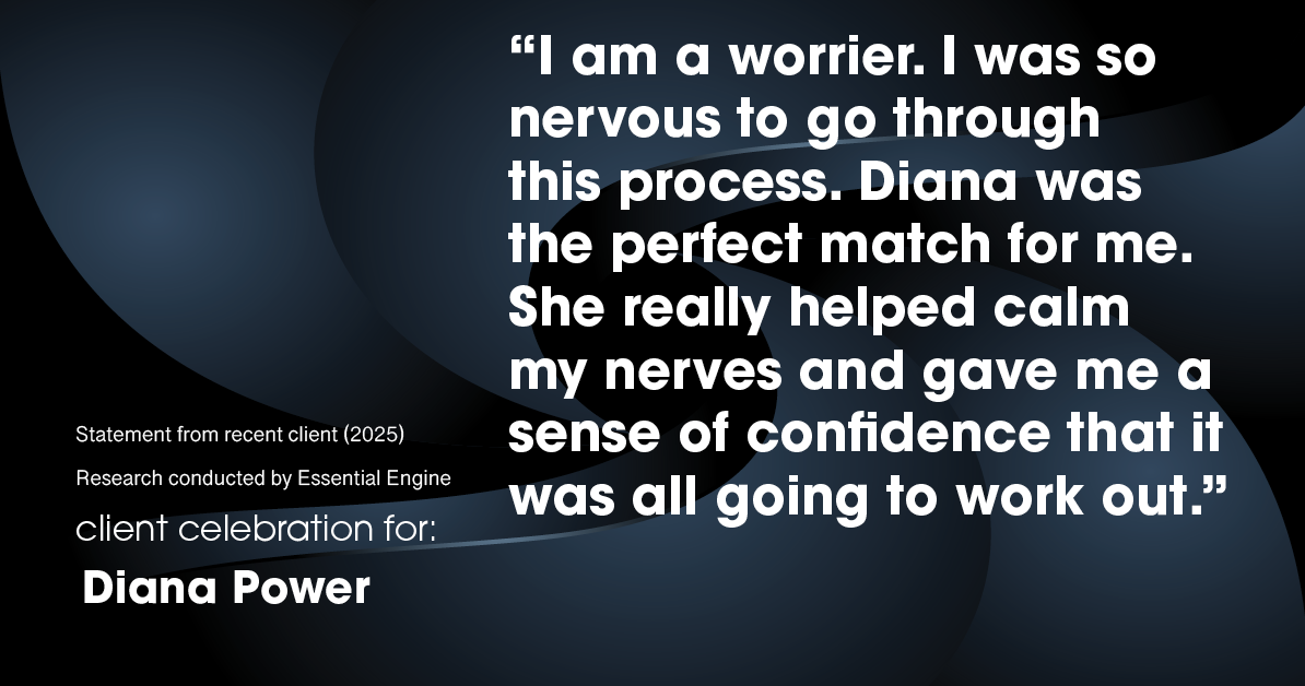 Testimonial for real estate agent Diana Power with Texas Power Real Estate in , : "I am a worrier. I was so nervous to go through this process. Diana was the perfect match for me. She really helped calm my nerves and gave me a sense of confidence that it was all going to work out."