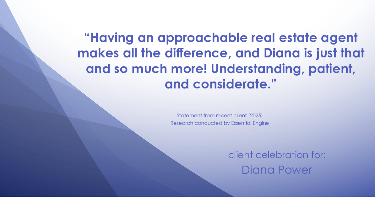 Testimonial for real estate agent Diana Power with Texas Power Real Estate in , : "Having an approachable real estate agent makes all the difference, and Diana is just that and so much more! Understanding, patient, and considerate."