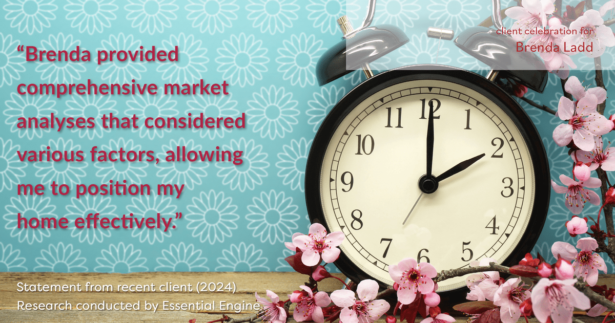 Testimonial for real estate agent Brenda Ladd with Coldwell Banker Realty-Gunndaker in St Louis, MO: "Brenda provided comprehensive market analyses that considered various factors, allowing me to position my home effectively."