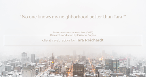 Testimonial for real estate agent Tara Reichardt with Abbitt Realty Co. LLC in Hampton, VA: "No one knows my neighborhood better than Tara!"