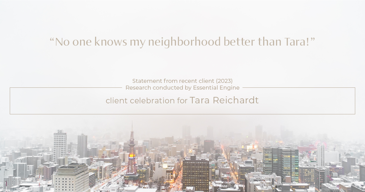 Testimonial for real estate agent Tara Reichardt with Abbitt Realty Co. LLC in Hampton, VA: "No one knows my neighborhood better than Tara!"