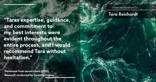 Testimonial for real estate agent Tara Reichardt with Abbitt Realty Co. LLC in Hampton, VA: "Taras expertise, guidance, and commitment to my best interests were evident throughout the entire process, and I would recommend Tara without hesitation."