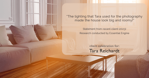 Testimonial for real estate agent Tara Reichardt with Abbitt Realty Co. LLC in Hampton, VA: "The lighting that Tara used for the photography made the house look big and roomy!"