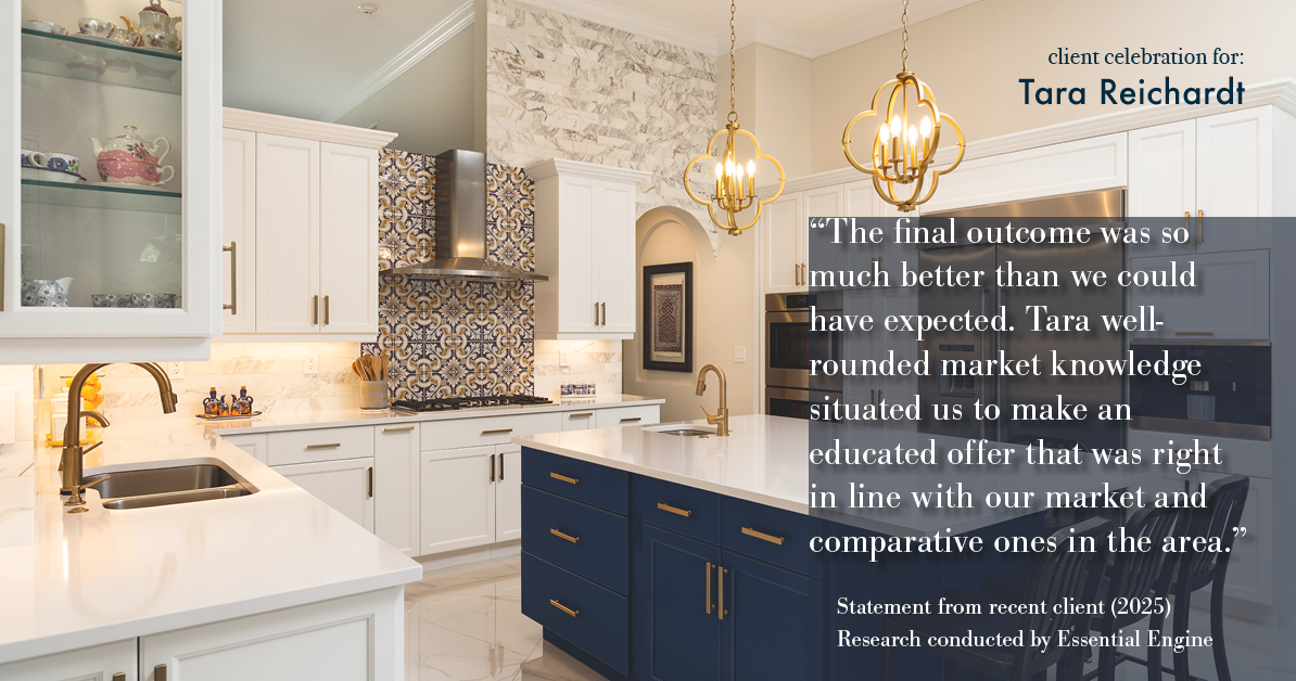 Testimonial for real estate agent Tara Reichardt with Abbitt Realty Co. LLC in Hampton, VA: "The final outcome was so much better than we could have expected. Tara well-rounded market knowledge situated us to make an educated offer that was right in line with our market and comparative ones in the area."